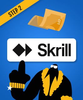 Select Skrill from the betting site payment methods